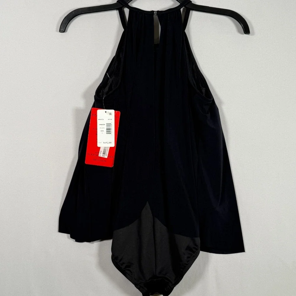 MAGICSUIT NWT Solid High-Neck One-Piece Swimsuit Black 8 Control Sexy $152‎ USA